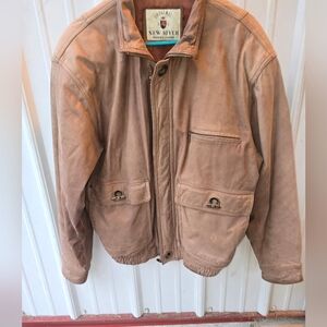Vintage New River Men's Leather Coat